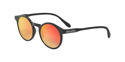 Salice 38 Rw Nero/rw Rosso Occhiali Da Sole Neri Per Uomo In Orange
