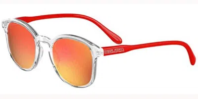 Salice 39 Rw Cristallo/rw Rosso Men's Sunglasses Clear Size 46 In Transparent