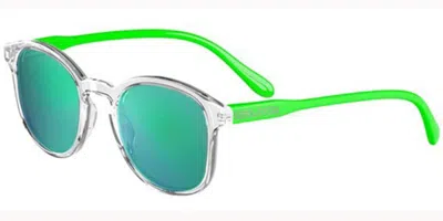 Salice 39 Rw Cristallo/rw Verde Men's Sunglasses Clear Size Standard In Transparent