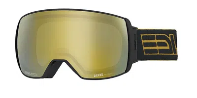 Salice 605 Tech Polarized Nero/rw Oro Occhiali Da Sole Neri Per Uomo In Black