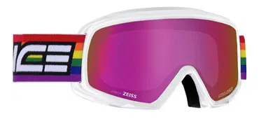 Salice 608 Darwf Bianco/rw Viola Occhiali Da Sole Bianchi Per Uomo In White