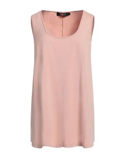 Sallie Sahne Woman Tank Top Antique Rose Size 16 Viscose, Elastane In Pink