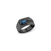 Sally Skoufis Men's Black / Blue Nautico Ring With Natural Sapphire In Premium Black Rhodium In Multi