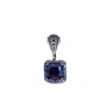 Sally Skoufis Men's Black / Blue Rebel Pendant Sapphire In Premium Black Rhodium In Multi