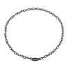 Sally Skoufis Men's Black / Blue Shadow Chain Necklace With Natural Sapphire In Premium Black Rhodium In Multi