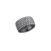 Sally Skoufis Men's Black / White Rebel Ring With Man Made White Cz Diamond Stimulant In Sterling Silver & Premium In Multi