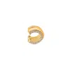 Sally Skoufis Men's Gold / White Luna Alchemy Ear Cuff With Man Made Cz Diamond Stimulant In Sterling Silver & 18k In Multi