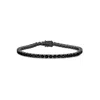 Sally Skoufis Men's Rebel Bracelet With Man Made Cz Diamond Stimulant In Sterling Silver & Premium Black Rhodium In Black