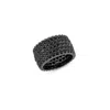 Sally Skoufis Men's Rebel Ring With Man Made Cz Diamond Stimulant In Sterling Silver & Premium Black Rhodium In Black