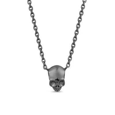 Sally Skoufis Mens Peace Necklace With Premium Black Rhodium