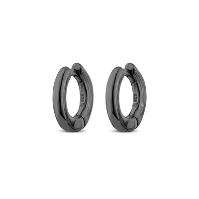 Sally Skoufis Women's Alchemy Huggie In Black Rhodium