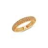 Sally Skoufis Women's Allure Petite Ring With Man Made Cz Diamond Stimulant In Sterling Silver & 18k Gold Vermeil In Gold