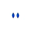 Sally Skoufis Women's Black / Blue Natural Stud Earrings With Man Made Sapphire In Premium Black Rhodium In Multi