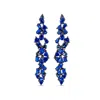 Sally Skoufis Women's Black / Blue Renaissance Drop Earrings With Sapphires In Premium Black Rhodium In Multi