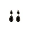 Sally Skoufis Women's Black / Gold Liberty Earrings With Man Made Cz Diamond Stimulant In Sterling Silver & 18k Go In Multi