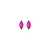 Sally Skoufis Women's Black / Red Natural Stud Earrings With Man Made Ruby In Premium Black Rhodium In Multi
