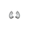 Sally Skoufis Women's Black / Silver Nourish Stud Earrings With Natural Black Diamond & Man Made White Cz Diamond  In Multi
