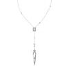 Sally Skoufis Women's Black / Silver / White Shield Necklace With Natural Black Diamond & Man Made Cz Diamond Stim In Multi