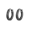 Sally Skoufis Women's Black / White Boundless Earrings With Man Made Cz Diamond Stimulant In Sterling Silver & Pre In Multi