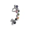 Sally Skoufis Women's Black / White Eclipse Ear Crawler With Natural Black Pearl & Man Made Cz Diamond Stimulant I In Multi