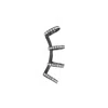 Sally Skoufis Women's Black / White Edge Ear Cuff With Man Made White Cz Diamond Stimulant In Sterling Silver & Pr In Multi