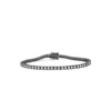 Sally Skoufis Women's Black / White Flirtation Bracelet With Man Made Cz Diamond Stimulant In Sterling Silver & Bl In Multi