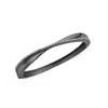 Sally Skoufis Women's Black / White Light Bangle With Man Made White Cz Diamond Stimulant In Sterling Silver & Pre In Multi