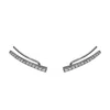 Sally Skoufis Women's Black / White Naked Ear Climber With Man Made Cz Diamond Stimulant In Sterling Silver & Blac In Multi