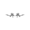Sally Skoufis Women's Black / White Natural Ear Climber With Man Made Cz Diamond Stimulant In Sterling Silver & Pr In Multi