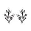 Sally Skoufis Women's Black / White Renaissance Cascade Earrings With Man Made White Cz Diamond Stimulant In Black