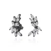 Sally Skoufis Women's Black / White Renaissance Earrings With Man Made White Cz Diamond Stimulant In Premium Black In Multi