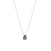 Sally Skoufis Women's Blue / Green / Silver Pure Droplet Necklace Petite With Labradorite In Sterling Silver In Multi