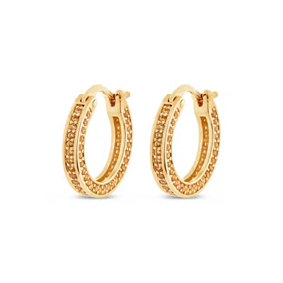 Sally Skoufis Women's Boundless Earrings With Man Made Cz Diamond Stimulant In Sterling Silver & 18k Gold Vermeil