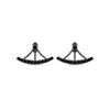Sally Skoufis Women's Complete Ear Jacket With Man Made Cz Diamond Stimulant In Black Rhodium In Black