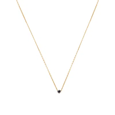 Sally Skoufis Women's Gold / Black Black Diamond Necklace With Natural Black Diamondin Gold In Gold/black