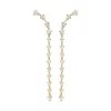 Sally Skoufis Women's Gold / White Cascade Drop Earrings With Man Made Cz Diamond Stimulant In Sterling Silver & 1 In Multi