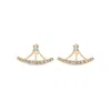 Sally Skoufis Women's Gold / White Complete Ear Jacket With Man Made Cz Diamond Stimulant In Sterling Silver & 18k In Multi