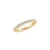 Sally Skoufis Women's Gold / White Complete Ring With Man Made White Cz Diamond Stimulant In Sterling Silver & 18k In Multi