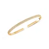 Sally Skoufis Women's Gold / White Destiny Palm Cuff With Man Made White Diamonds In Gold In Multi