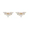 Sally Skoufis Women's Gold / White Emergence Ear Climber With Man Made Cz Diamond Stimulant In Sterling Silver & 1 In Multi