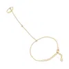 Sally Skoufis Women's Gold / White Minx Hand Chain With Man Made Cz Diamond Stimulant In 18k Gold Vermeil In Multi