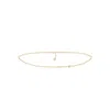 Sally Skoufis Women's Gold / White Minx Solitaire Waist Chain With Man Made Cz Diamond Stimulant In Sterling Silve In Multi