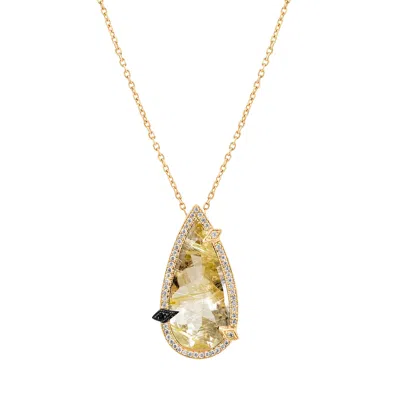 Sally Skoufis Women's Gold / White Nourish Necklace With Gold Rutile In Gold In Multi