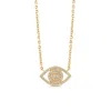 Sally Skoufis Women's Gold / White Protection Necklace With Man Made Cz Diamond Stimulant In Sterling Silver & 18k In Multi
