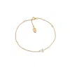 Sally Skoufis Women's Gold / White Pure Bracelet With Man Made White Cz Diamond Stimulant In Sterling Silver & 18k In Multi