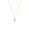 Sally Skoufis Women's Gold / White Urge Necklace With Man Made Cz Diamond Stimulant In Sterling Silver & 18k Gold  In Multi