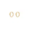 Sally Skoufis Women's Gold / Yellow / Orange Natural Huggie Earrings With Natural Opal In 18k Gold Vermeil In Multi