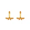 Sally Skoufis Women's Gold / Yellow / Orange Pure Ear Jacket With Man Made Cz Diamond Stimulant In Sterling Silver In Multi
