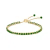 Sally Skoufis Women's Green / Gold Passion Bracelet With Man Made Emeralds In 18k Gold Vermeil In Multi