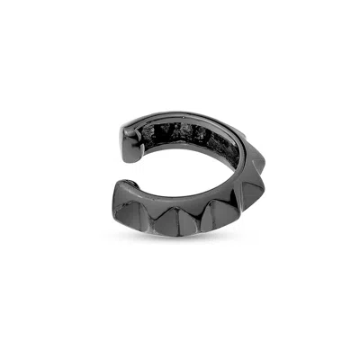 Sally Skoufis Women's Honeycomb Ear Cuff In Black Rhodium
